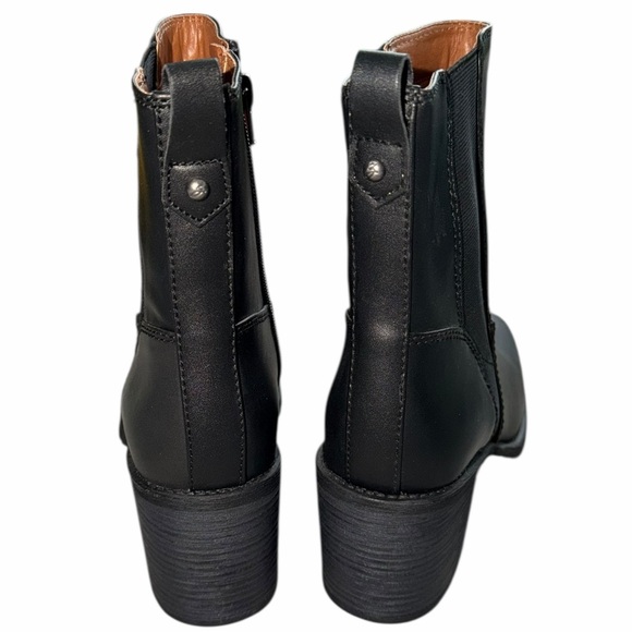 Zodiac Claret Chelsea Boots 11 Brown Ankle Booties Vegan Leather Heel - Picture 4 of 5